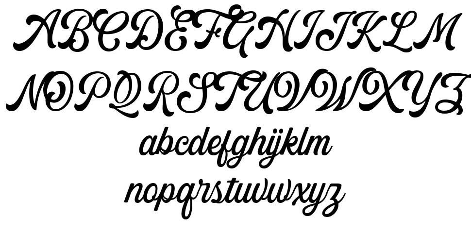 The Kogles Script font specimens