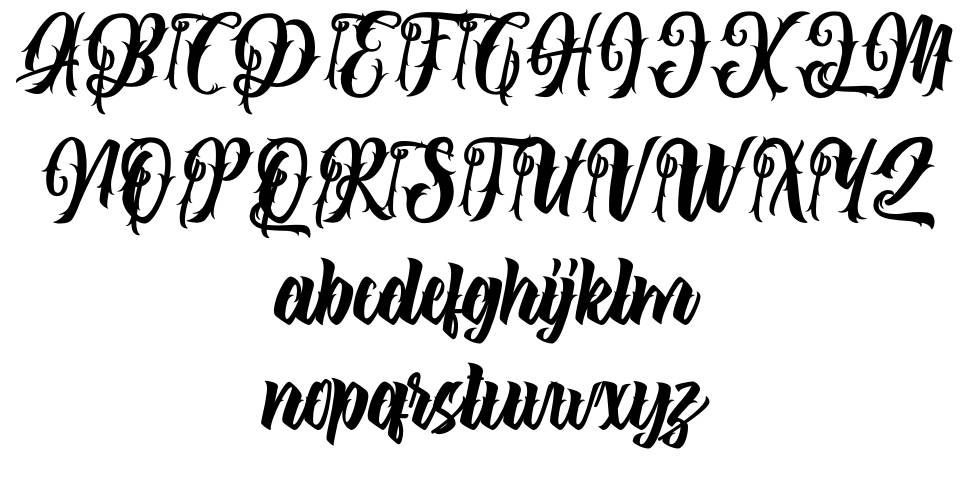 The Lastring font specimens