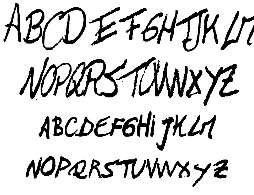 The Left-Handed Regular font specimens