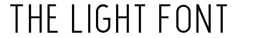 The Light Font písmo