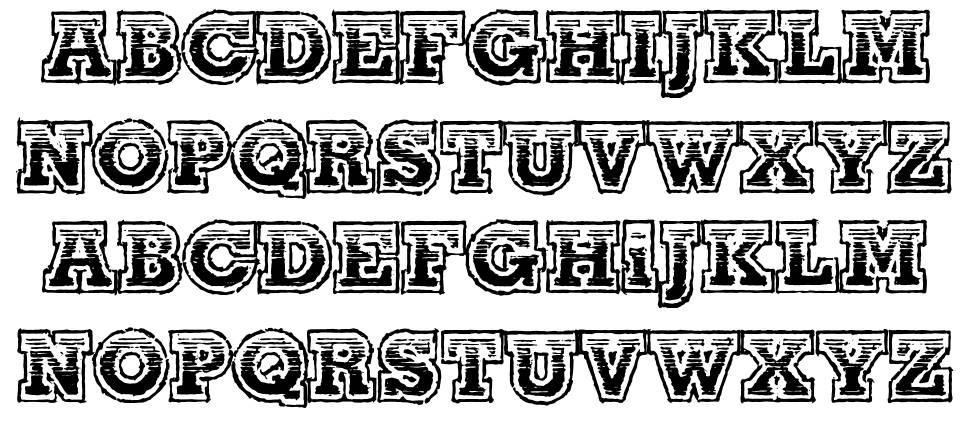 The Line-Up font specimens