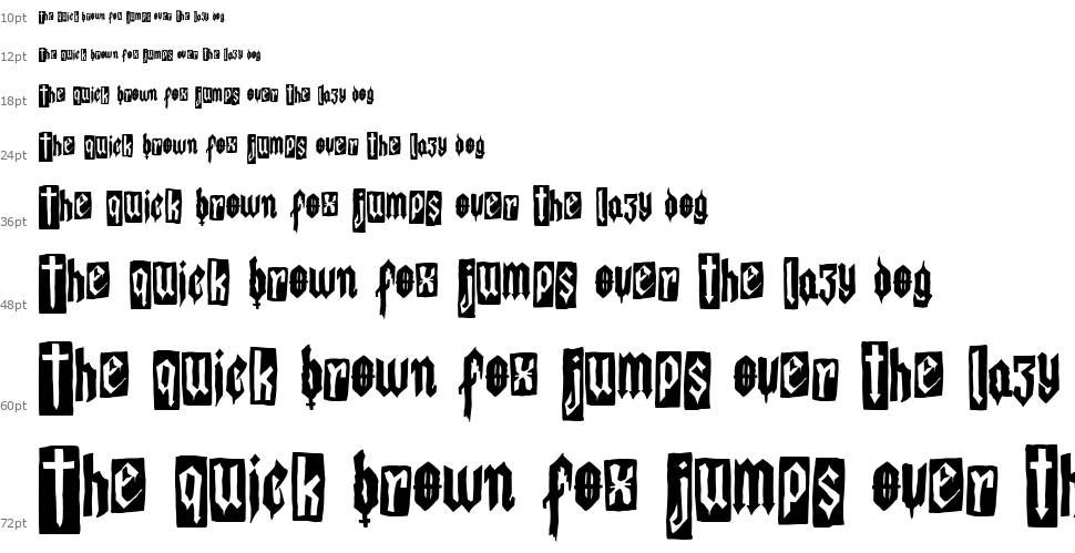The Lord Of Punk font Waterfall