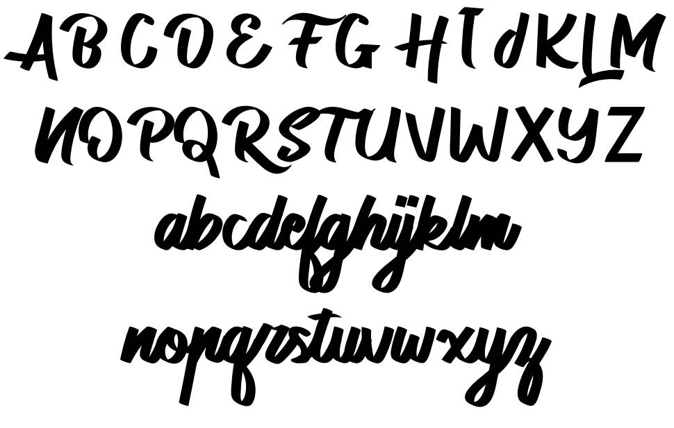 The Lovely Script font specimens