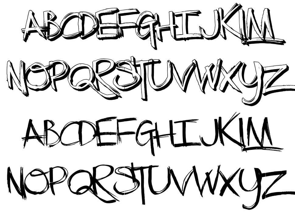 The Low Down font specimens