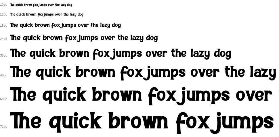 The Lucky Hamster font Waterfall