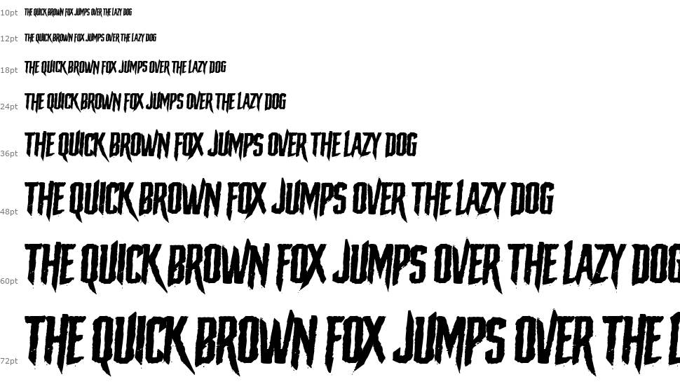 The Macabre font Waterfall