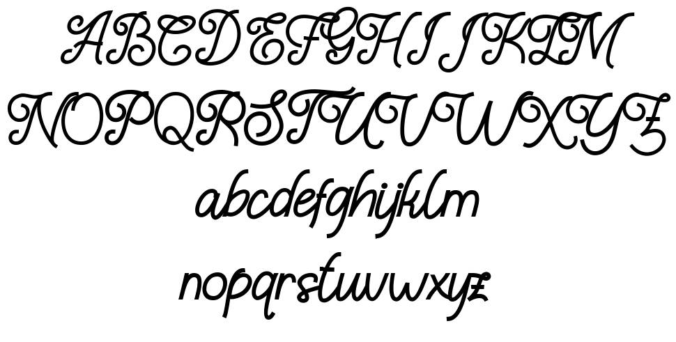 The Manaline font Örnekler