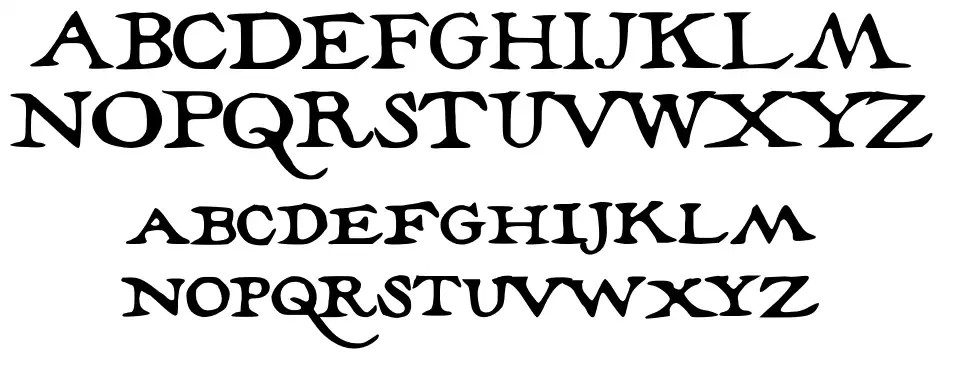 The Marauder's Map Specimen The Marauder's Mapfont specimens