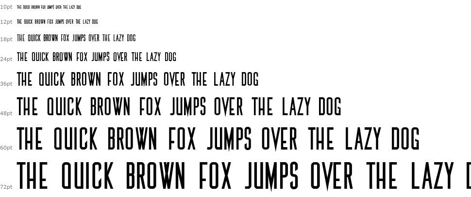 The Medic font Waterfall