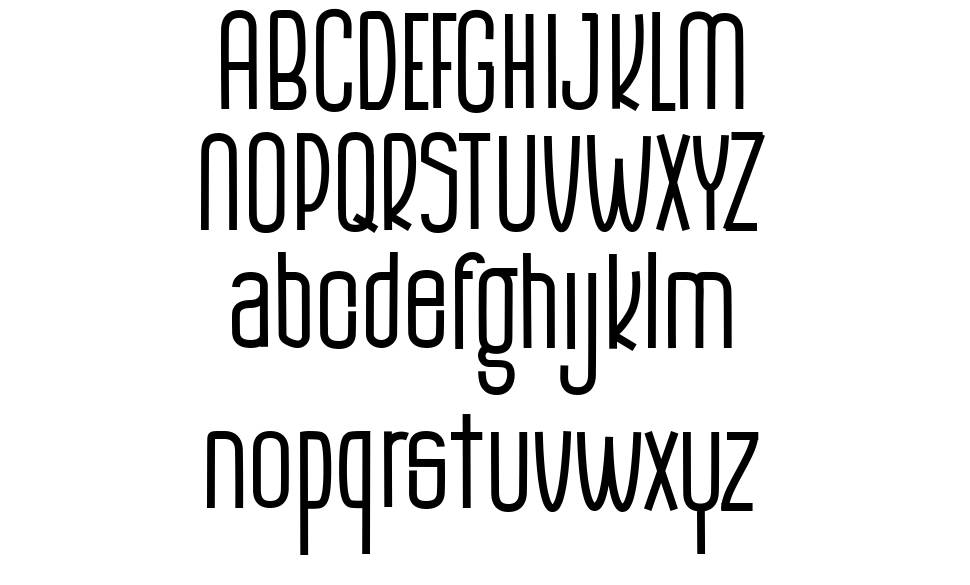 The Monthego font specimens