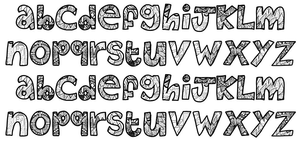 The Morgue font specimens