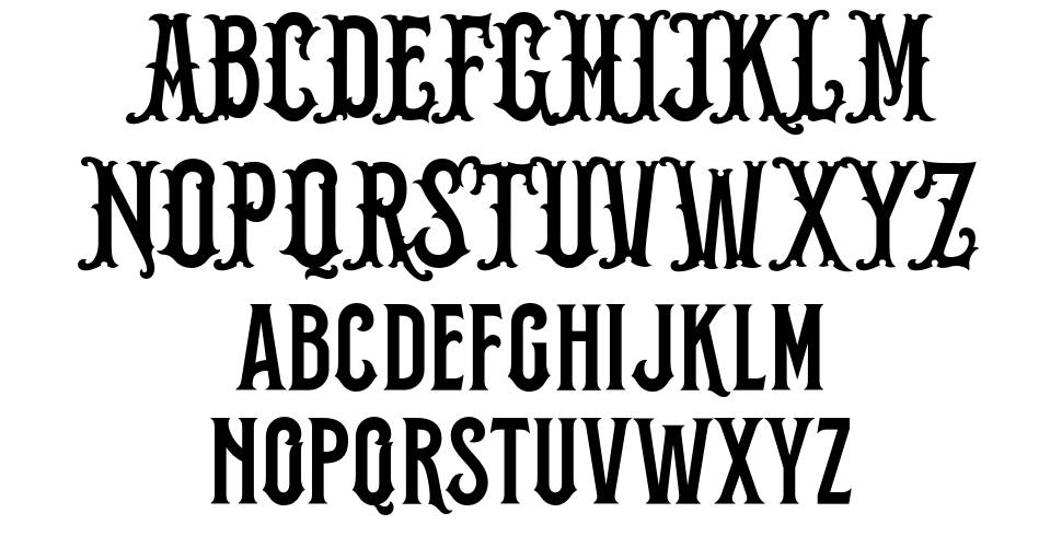The Morshine font specimens