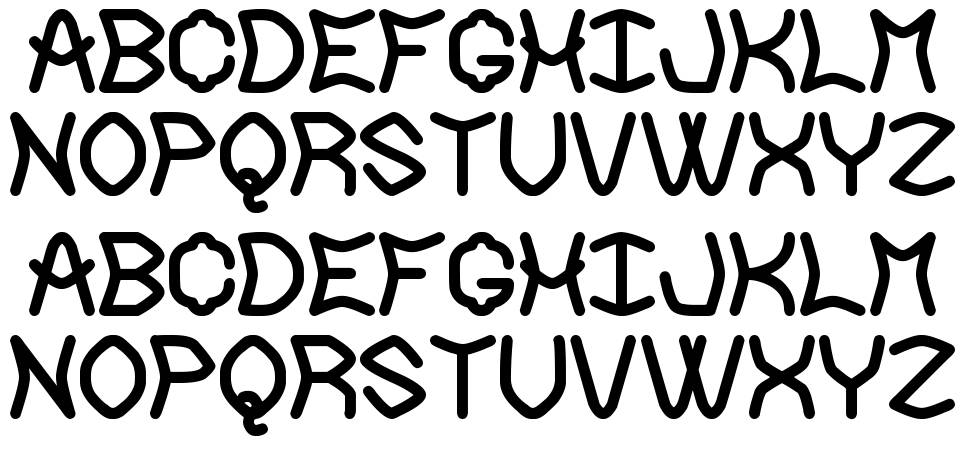 The Neckbreaker St font Örnekler