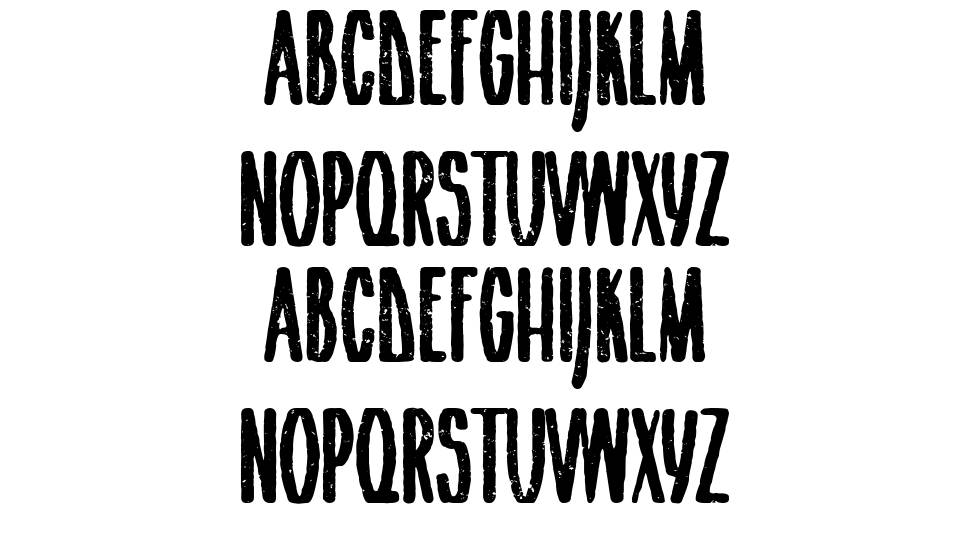 The North Hell font specimens