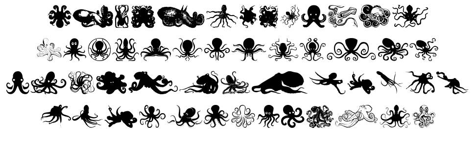 The Octopus font Örnekler