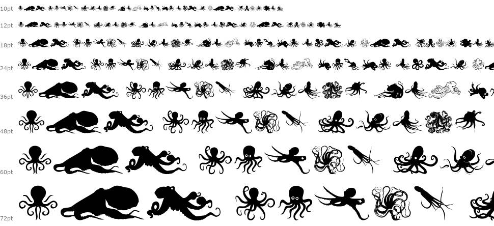 The Octopus font Şelale