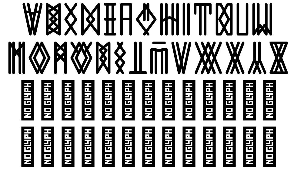 The One font specimens