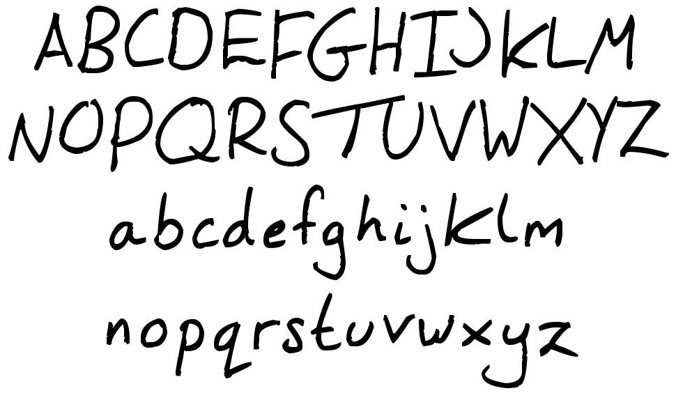 The One Jenny Made font specimens