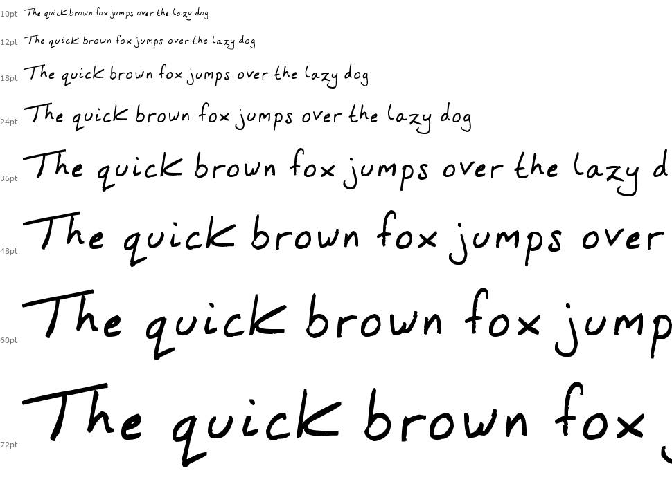 The One Jenny Made font Waterfall