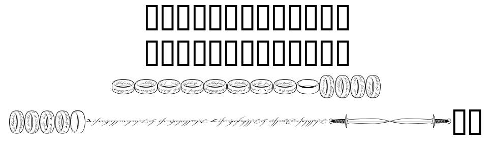 The One Ring font specimens