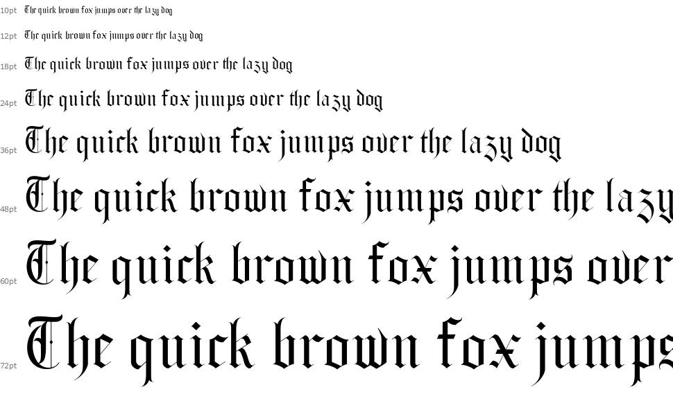 The Quality Brave font Waterfall