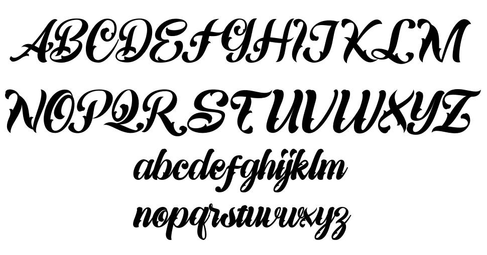 The Queen Of Love font specimens