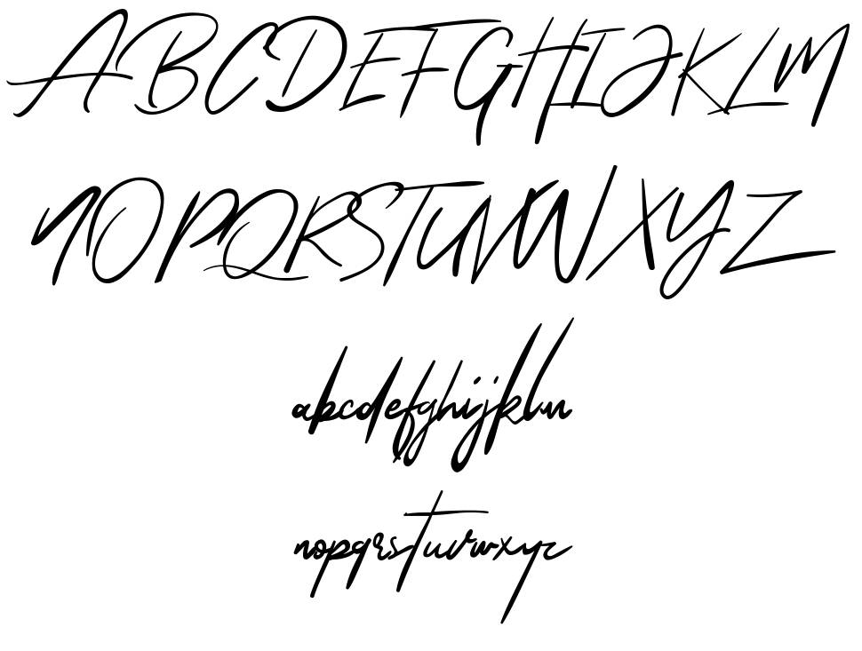The Queenthine font specimens