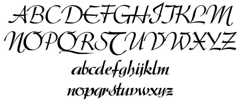 The Queenz font specimens