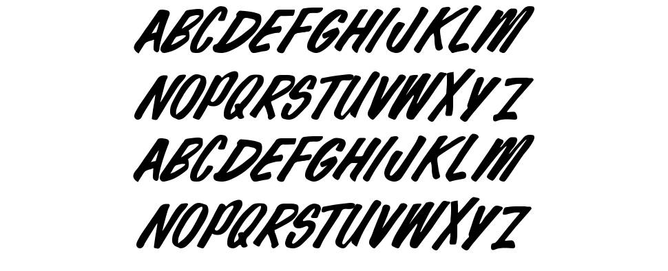 The Quick Marker font specimens