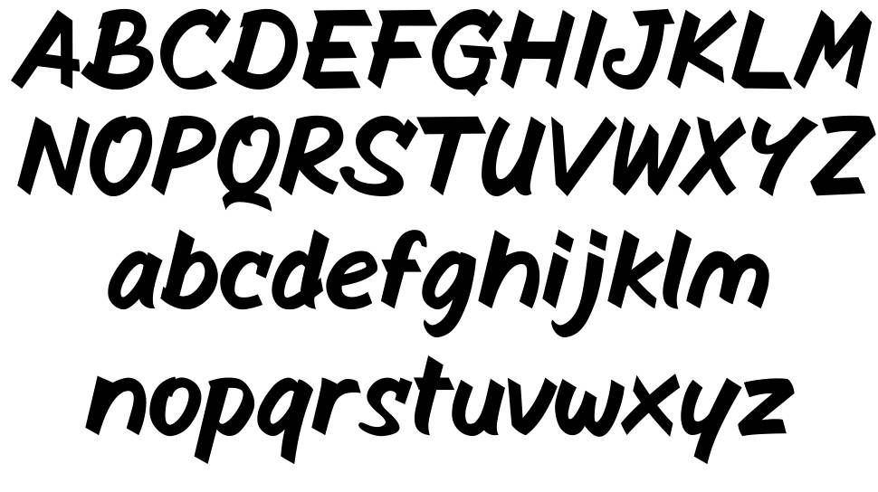 The Radicools Casual font specimens
