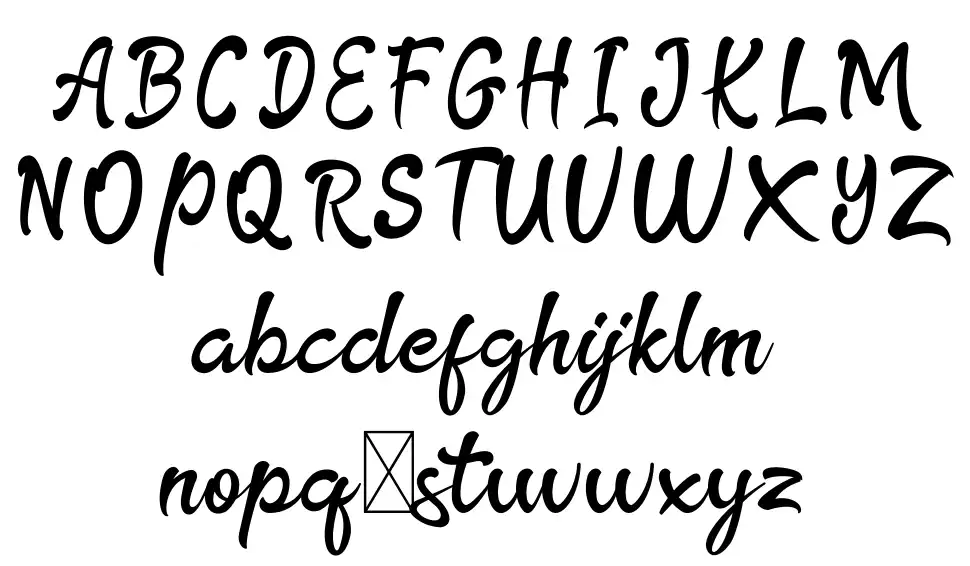 The Rainbow font specimens