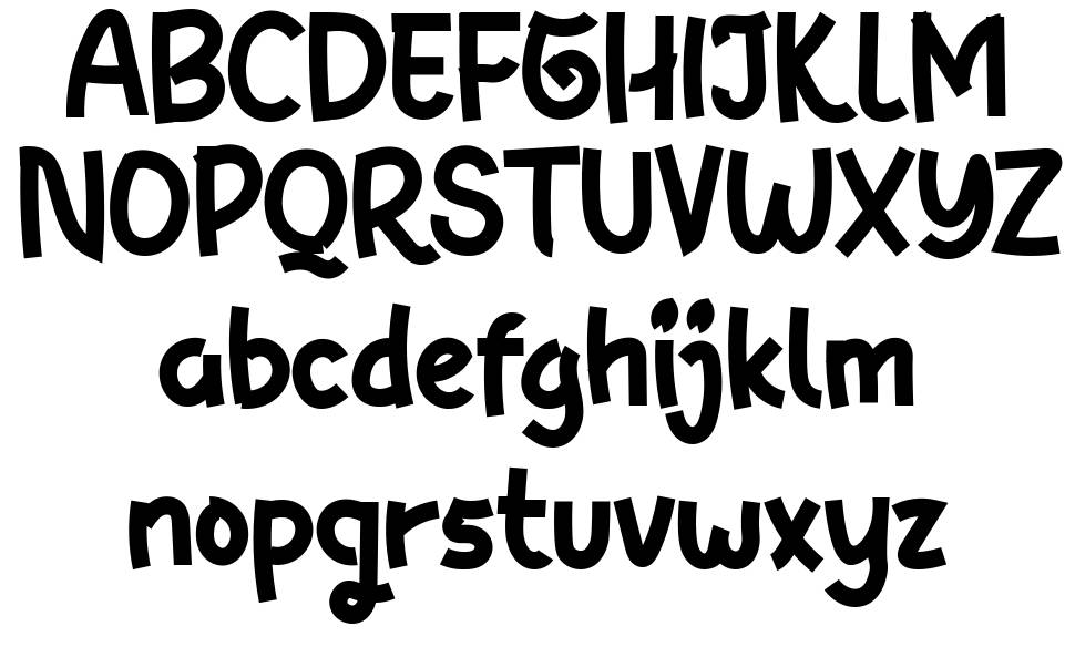The RainK font specimens