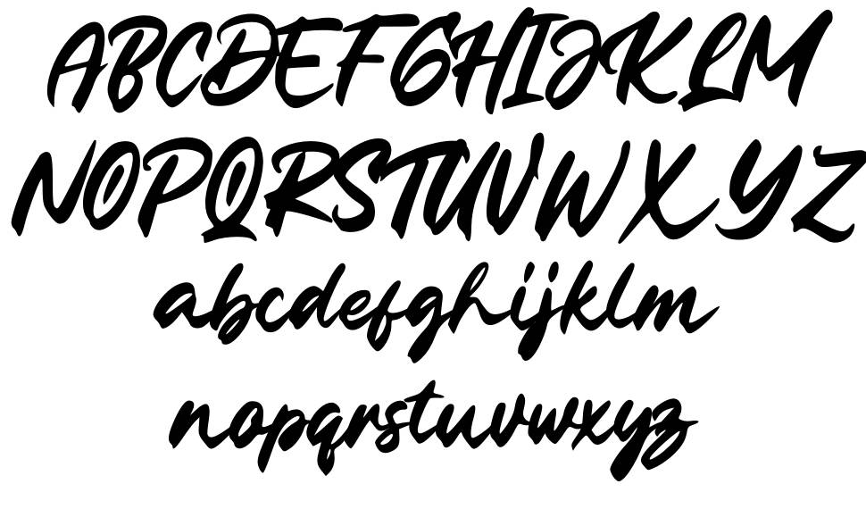 The Regine font Örnekler
