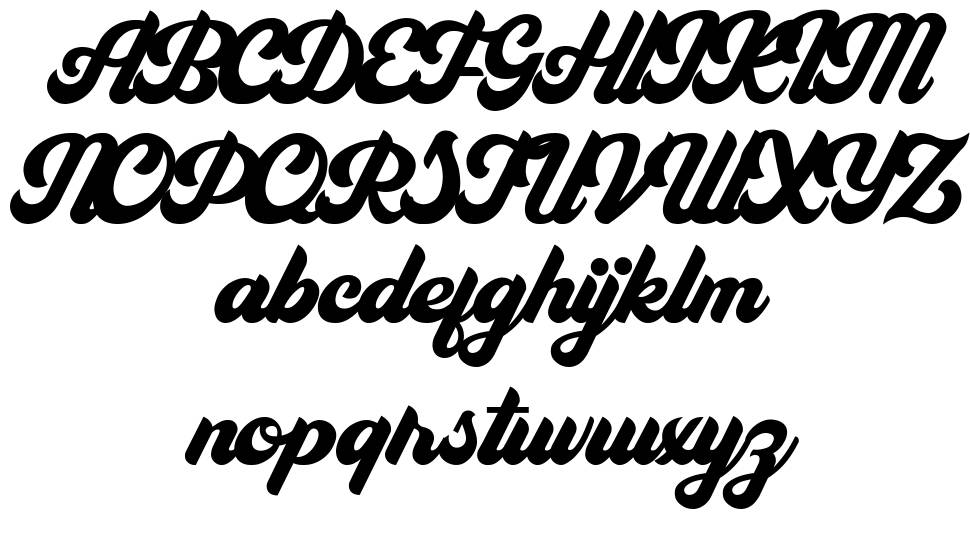 The Richland font specimens