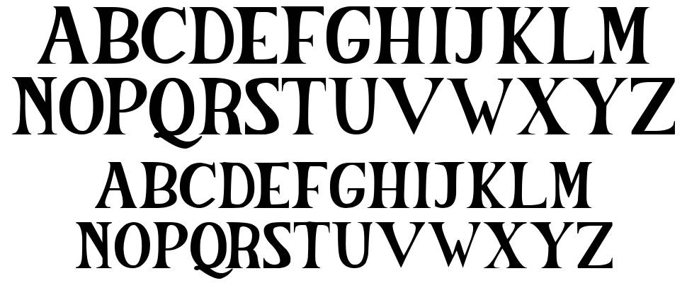 The Salvator font specimens