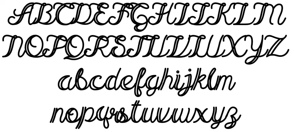 The Secret Love font Örnekler