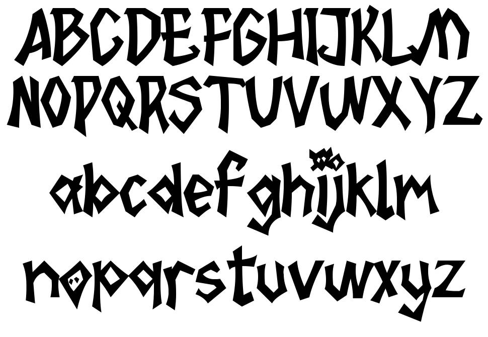 The Shadow Adventure font specimens