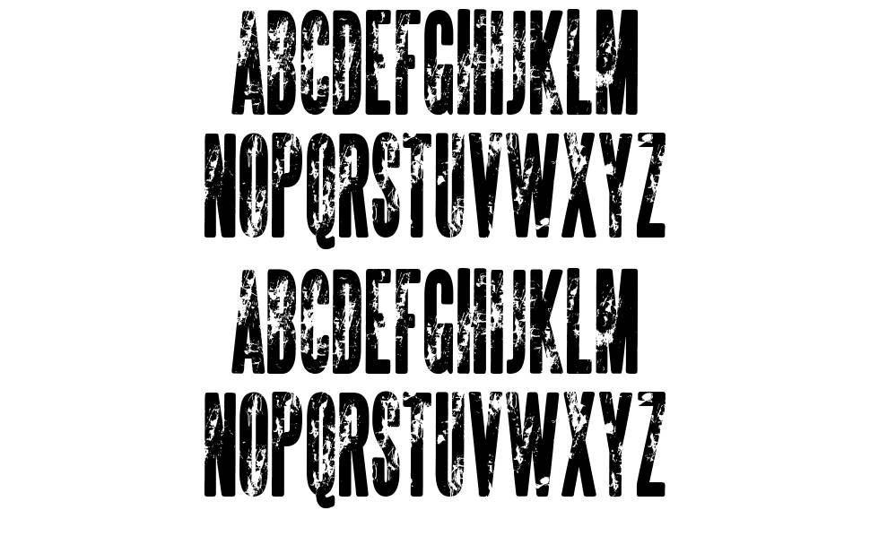 The Sickmen font specimens