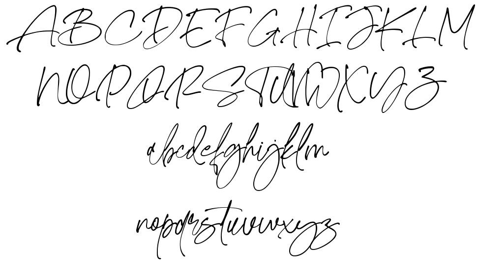 The Skytripe font specimens