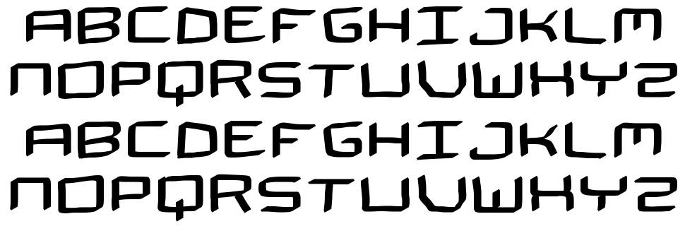 The Spaceman font specimens