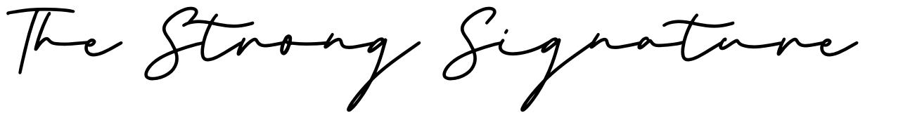 The Strong Signature schriftart
