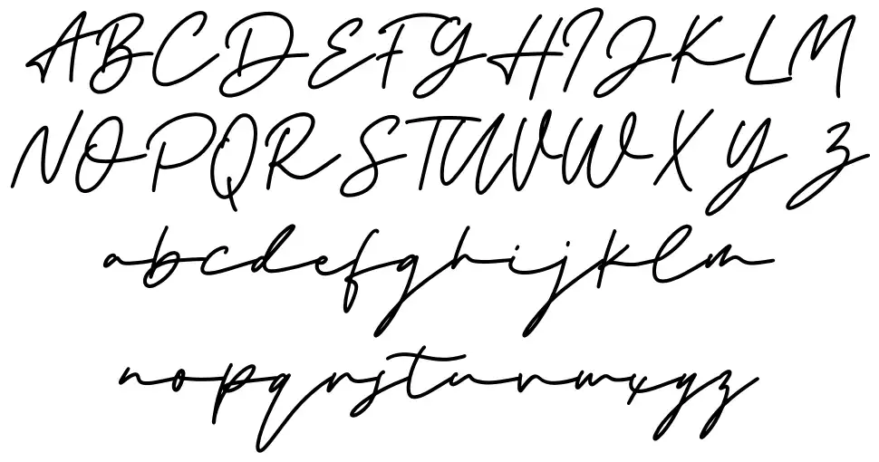 The Strong Signaturefont specimens