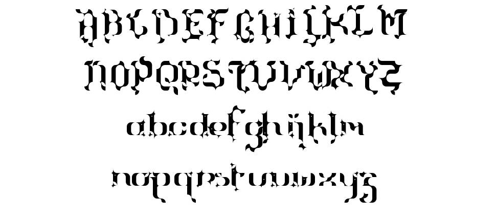 The Terriffic Kerganogggg... font specimens