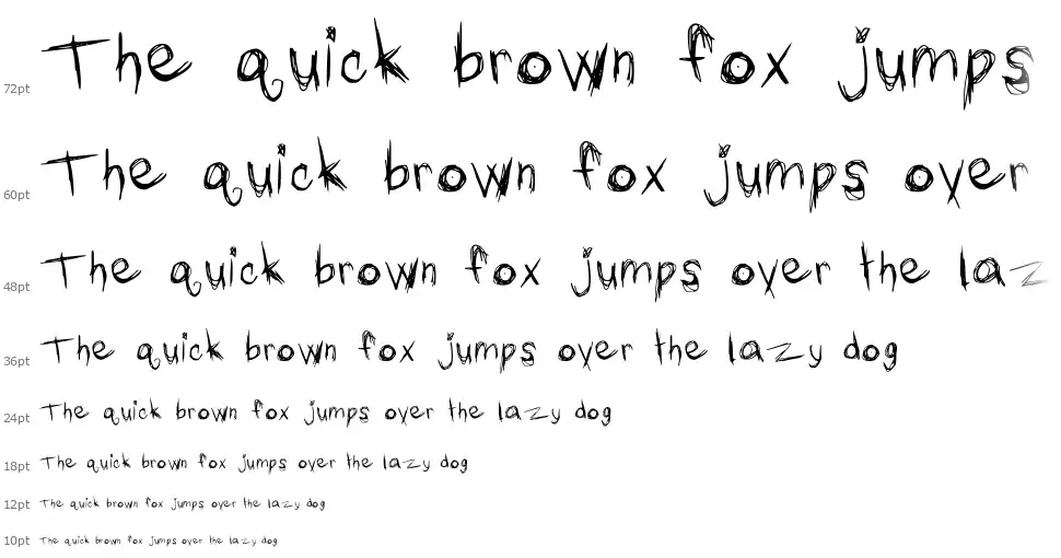The typing of a maniacfont waterfall