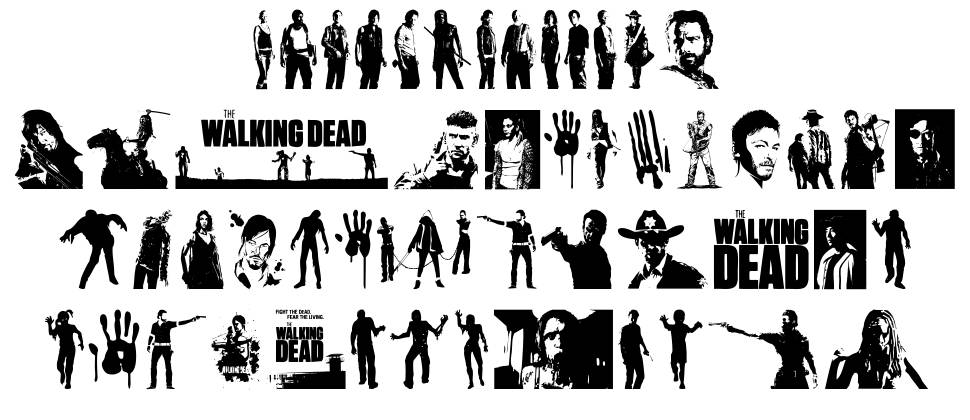 The Walking Dead font specimens
