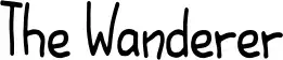 The Wanderer font