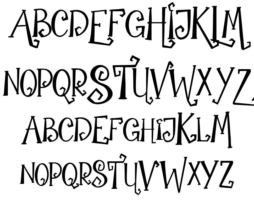 The Witch font specimens