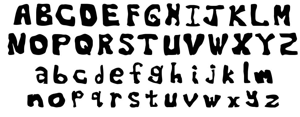 The World's Worst Font fonte Espécimes