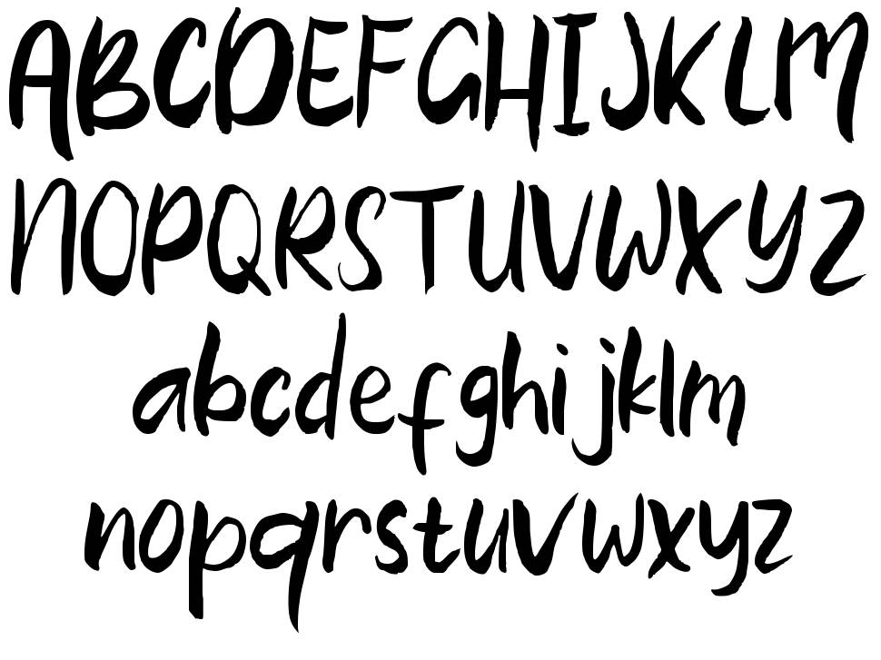 The Zackly font specimens