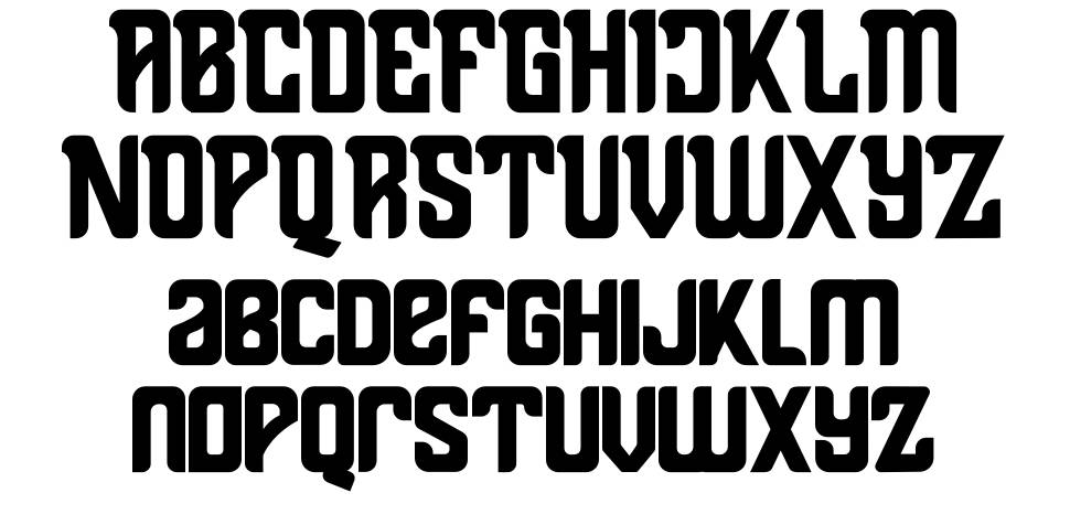 Thenacious font specimens